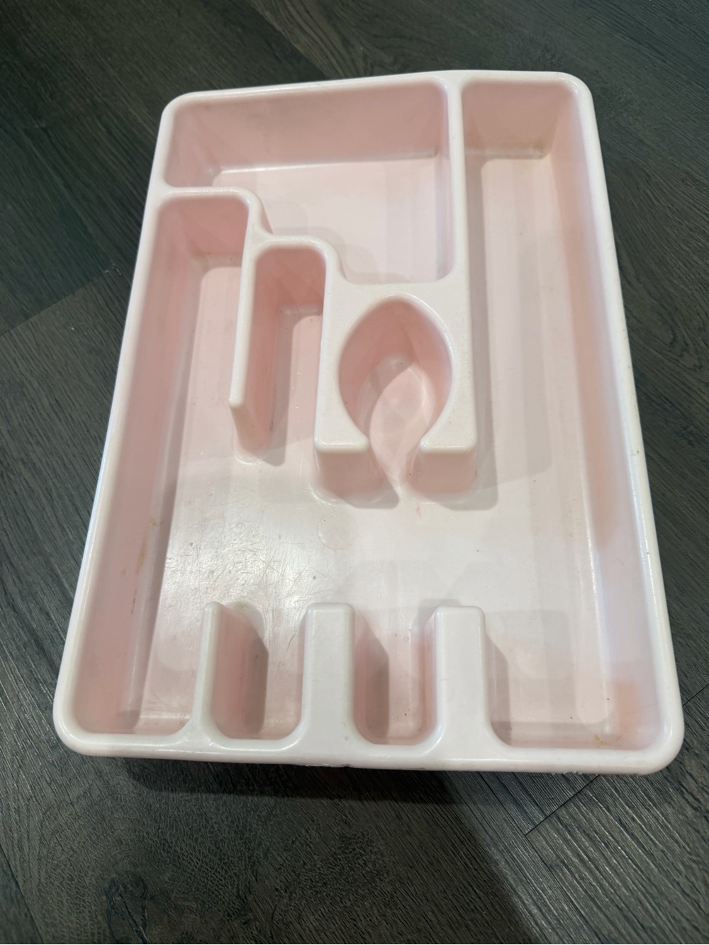 Rubermade Pink Plastic Utensil Drawer Organizer